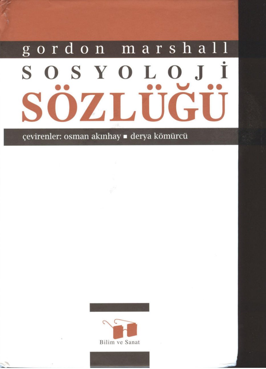 Sosyoloji Sözlüğü — Gordon Marshall